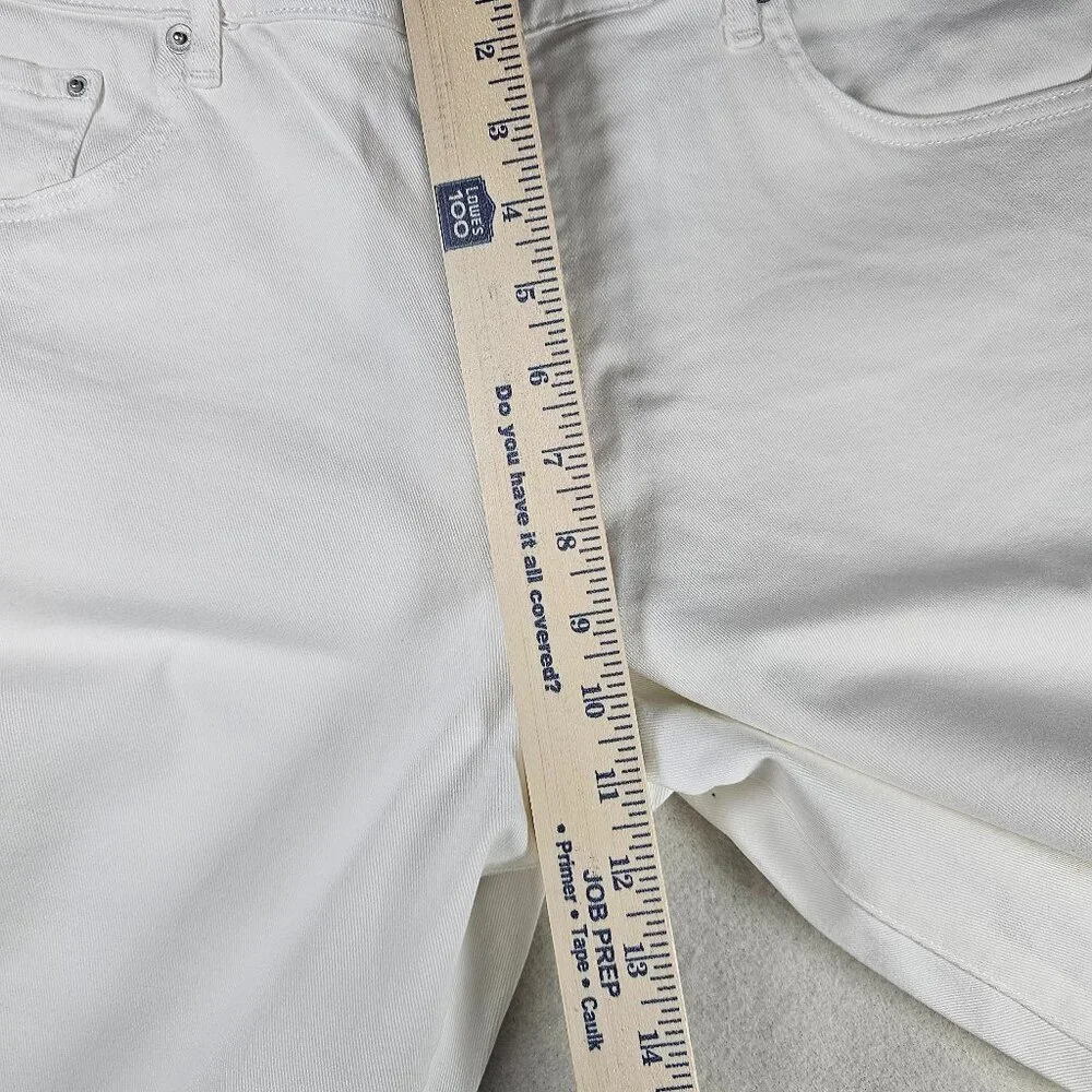 NEW Ella Moss High Rise Slim Straight Ankle Jeans White Size 14/32 - Picture 5 of 7